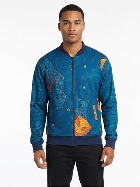 Marvel Black Panther Wakanda Bomber Jacket Blue Size Small NWT